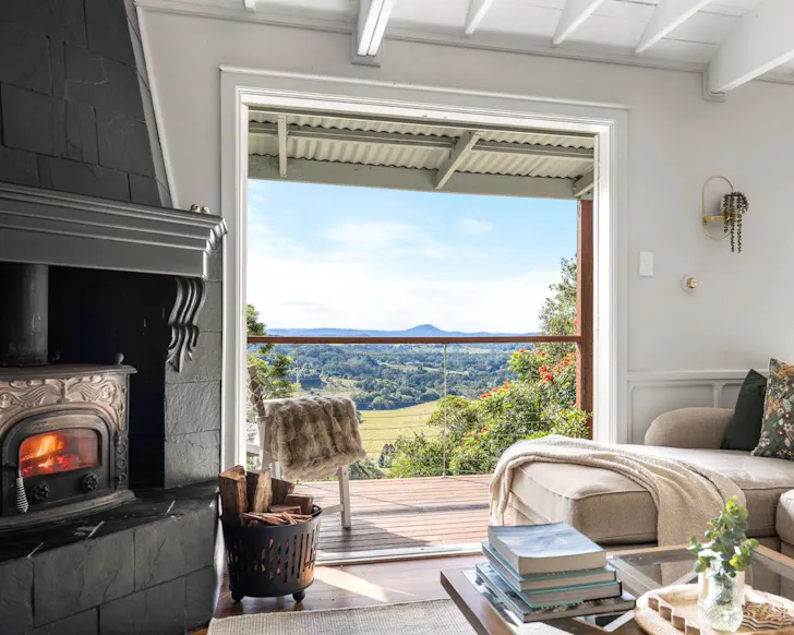 The view from the lounge at Mapleton Mist Cottage best Sunshine Coast Airbnbs