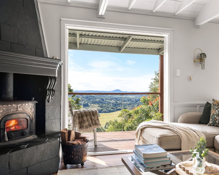 The view from the lounge at Mapleton Mist Cottage best Sunshine Coast Airbnbs