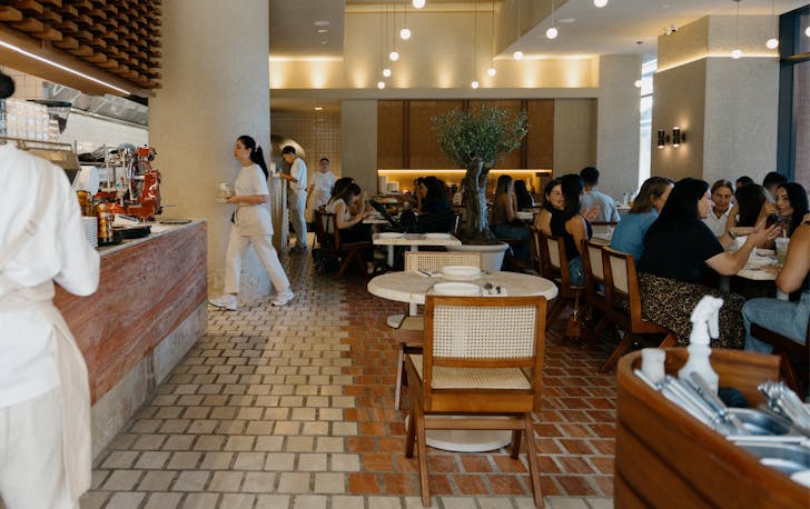 The interior of Iftar Lebanese restaurant.