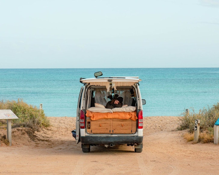 An exterior view of Maverick best couples camervan hire Perth WA