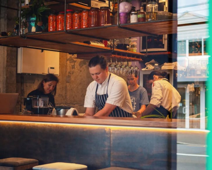 Max Gordy cooking up a storm at Graze Wine Bar. 