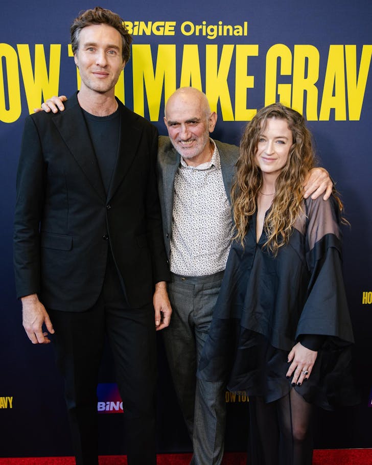 Meg Washington, Nick Waterman, Paul Kelly on red carpet