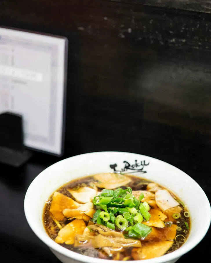An umami-rich bowl of ramen from Menya Joroku in Osaka.