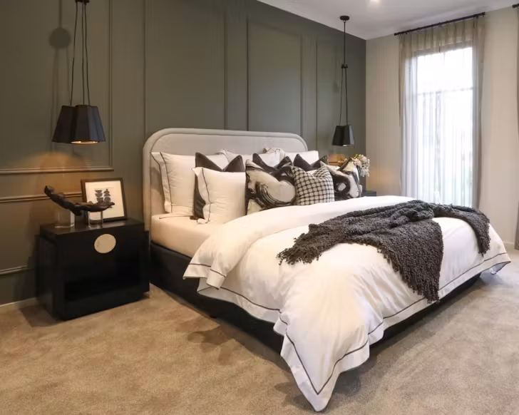 A bedroom in a Metricon Home
