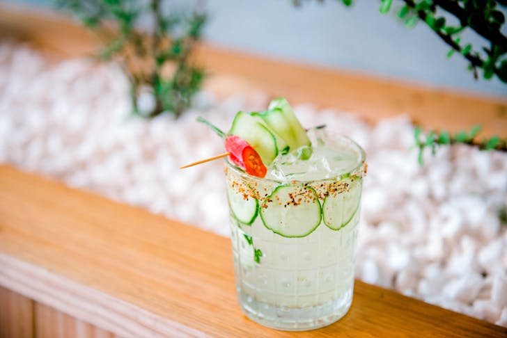 a margarita cocktail with chilli