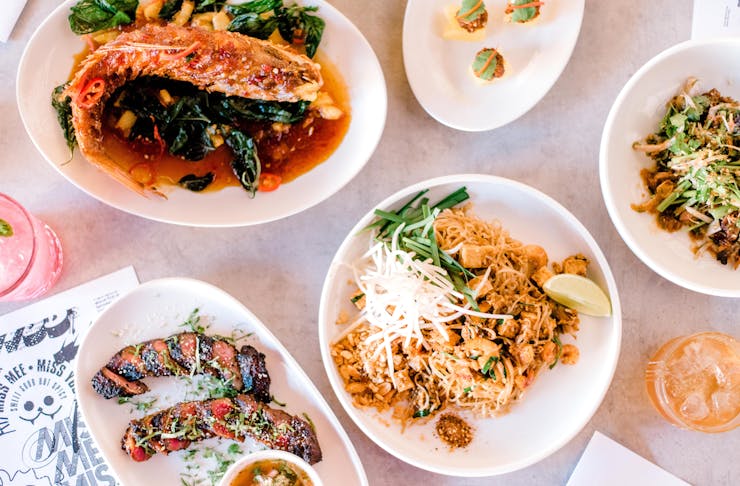 A spread of South-East Asian dishes at Miss Mee on the Gold Coast.
