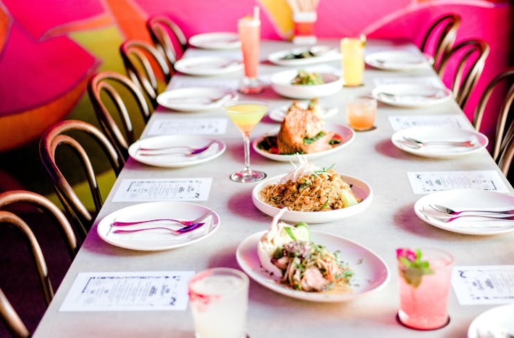 A lavish spread of South-East Asian dishes at Miss Mee on the Gold Coast.