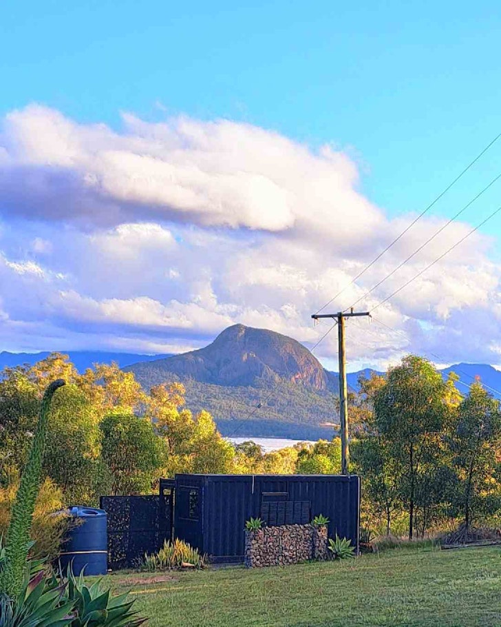 The Moogie Pod tiny home made of a shipping container in South East Queensland