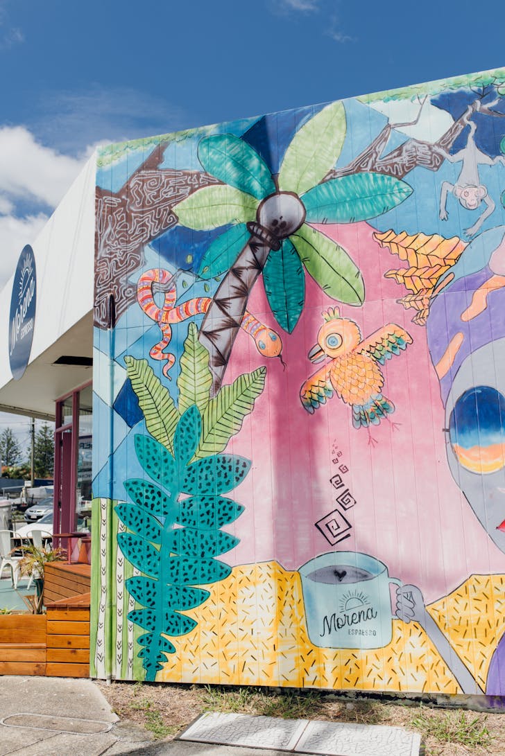a colourful mural