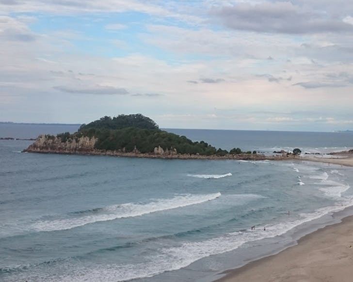 Moturiki, a real-deal island sitting off Mount Maunganui's Main Beach. 