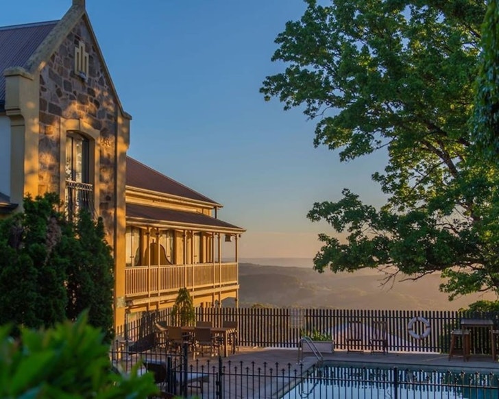 The view and pool at Mount Lofty House one of the best Adelaide hotels