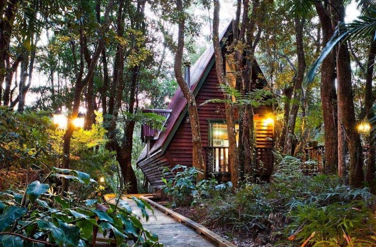a cosy winter cabin on the Gold coast