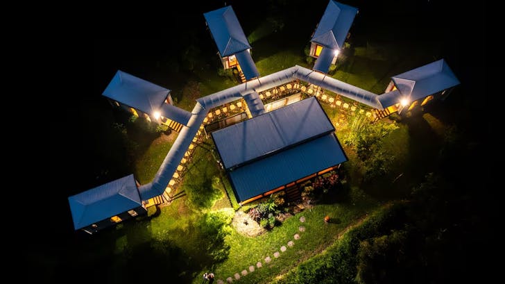 Mt Jukes Eco Retreat at Night