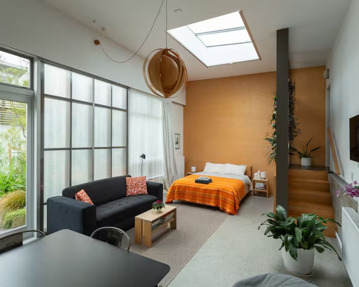 The bedroom at Mt Vic Gem one of the best Wellington Airbnbs