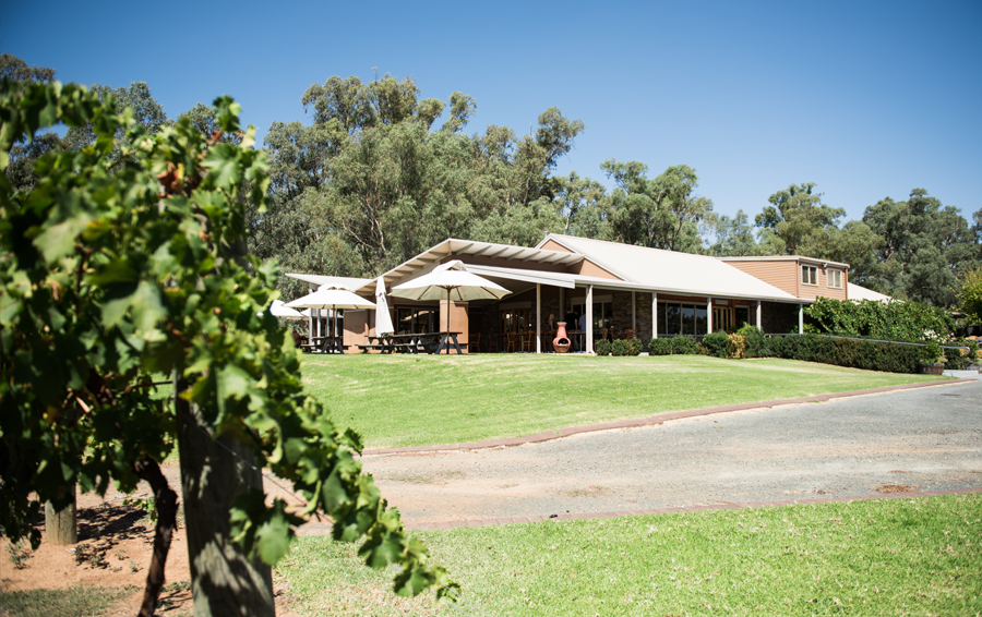 An outdoor winery in Echuca, Morrisons Winery And Restaurant, Echuca. 