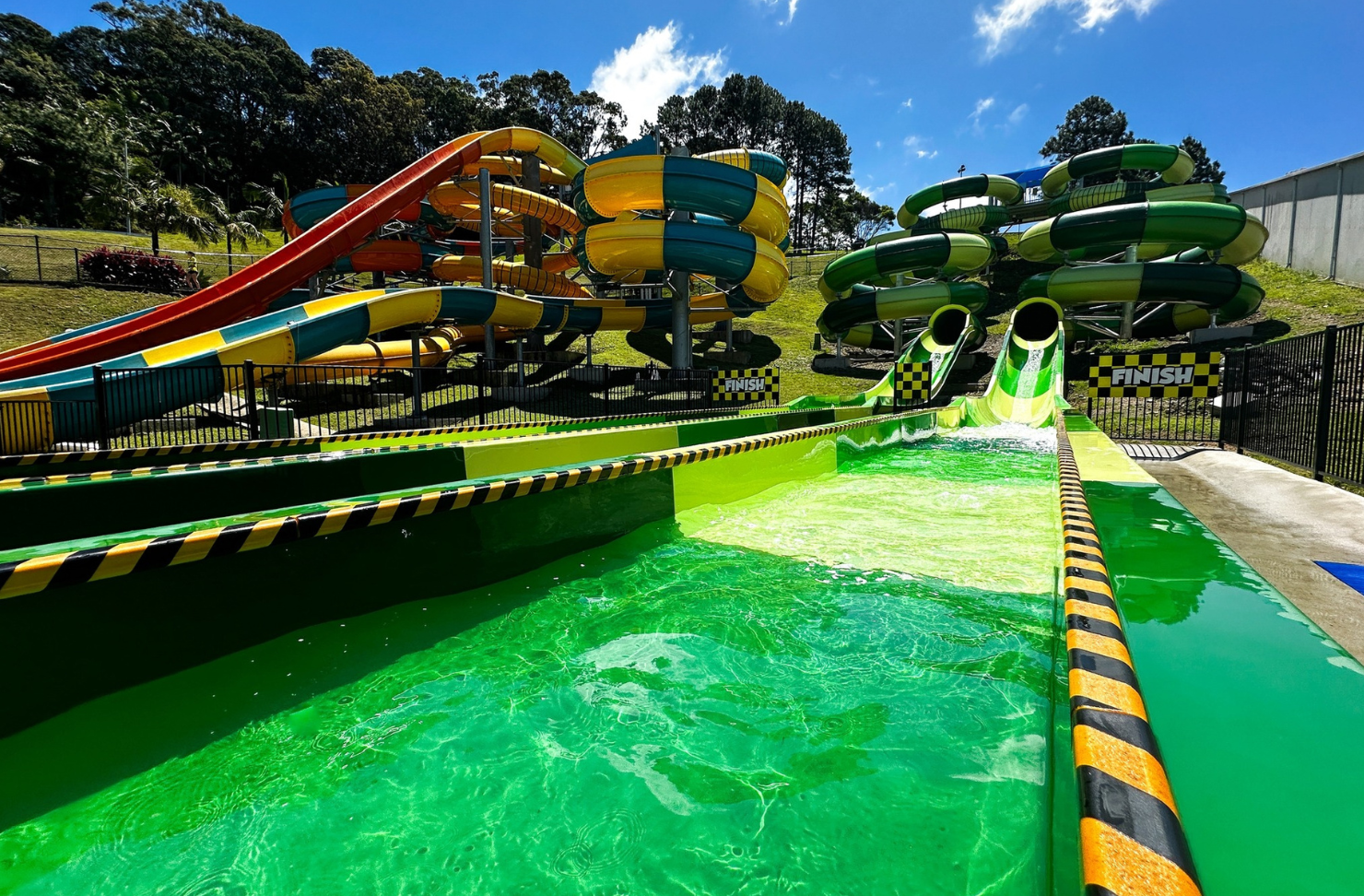 water slides