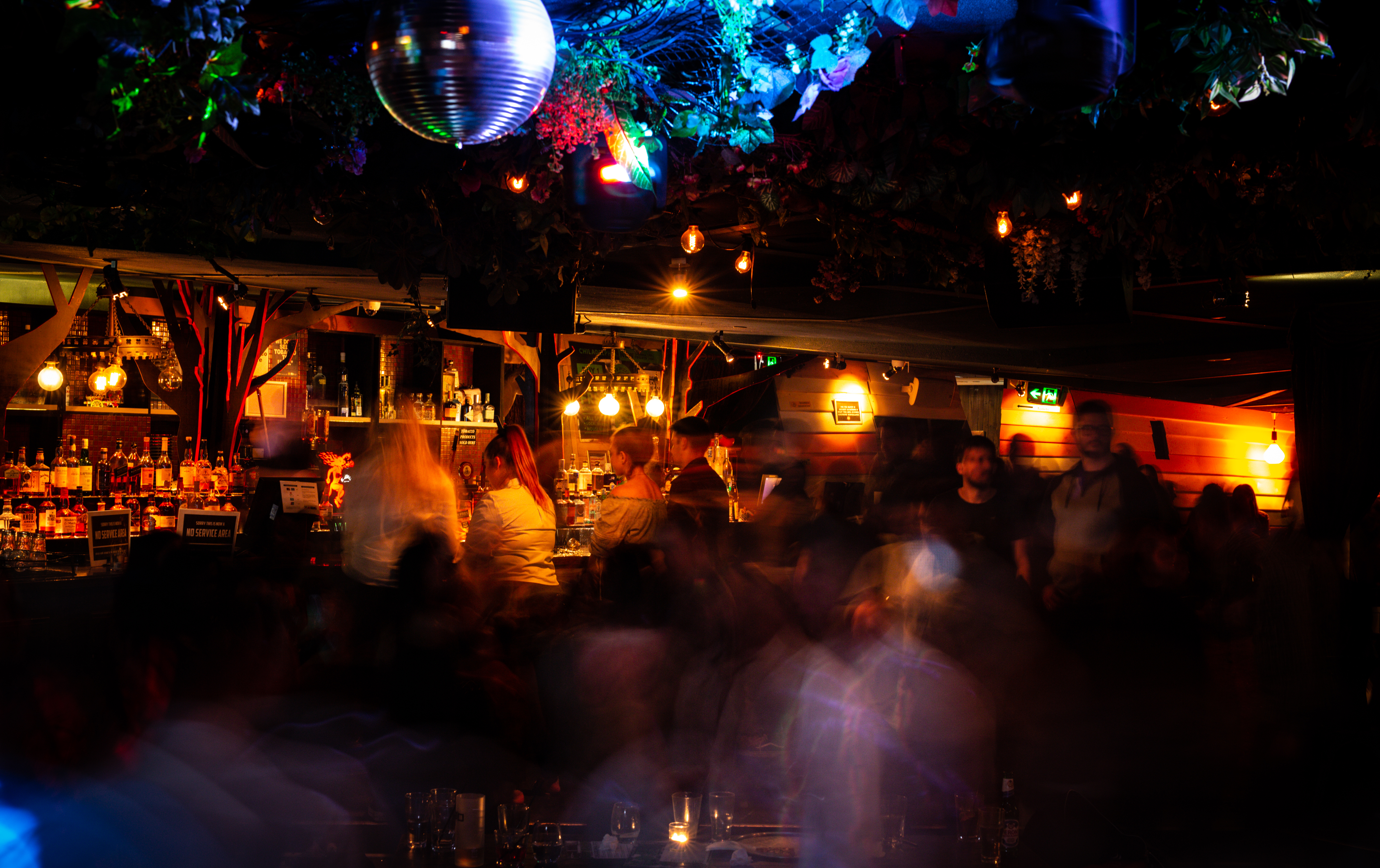 The interior of the nightclub. 