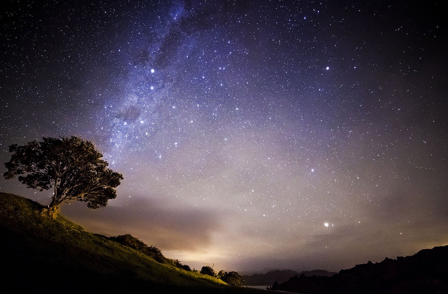 The milky Way is seen at Cooks Beach.