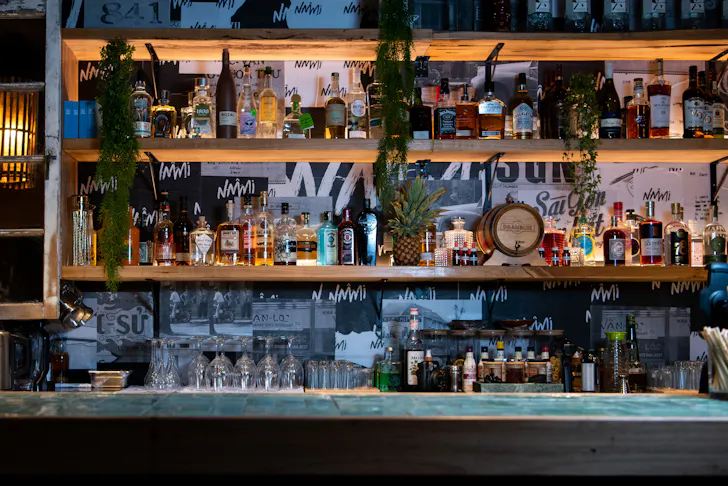 a backlit bar
