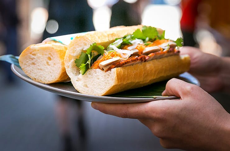 A delicious looking bahn mi from Nam D