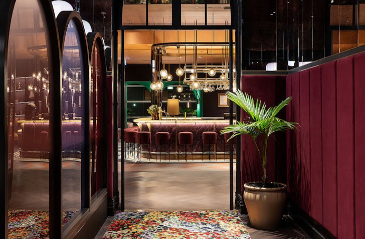 The bar at the Naumi Studio Hotel Wellington, one of the best hotels in Wellington.
