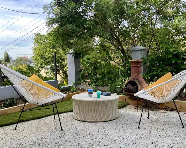 The patio at Paddington Studio best Brisbane Airbnbs