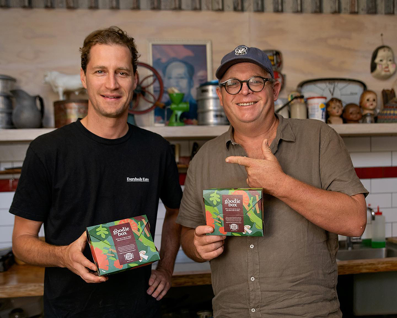 Nick Loosley with Al Brown and the Goodie Box