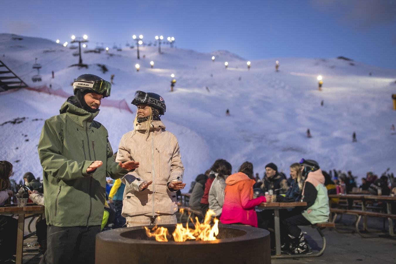 Coronet Peak at night
