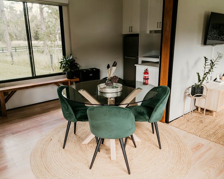 The dining area at Nighcap Cottage Nimbin Airbnb