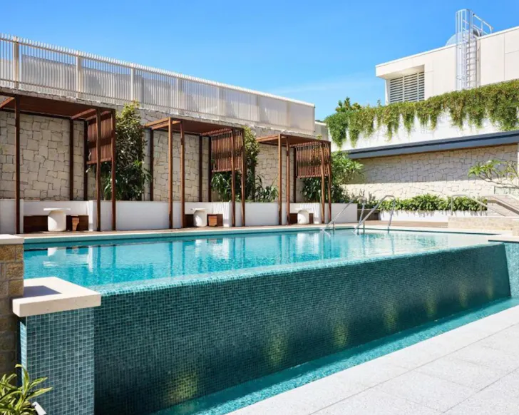 An infinity pool at the Novotel Sydney Cabramatta