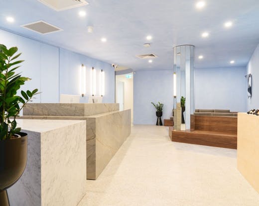 Reception area at Ocean Cosmetcis Cottesloe