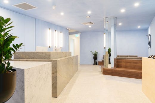 Reception area at Ocean Cosmetcis Cottesloe