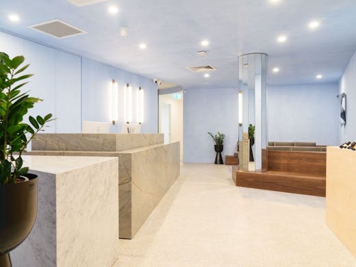 Reception area at Ocean Cosmetcis Cottesloe
