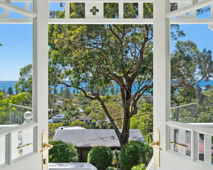 The view from the verandah at Ocean View Cottage one of the best pet-friendly stays near Sydney