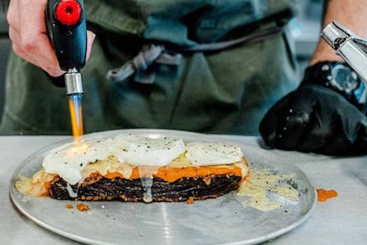 Blowtorch grilled cheese at Oh So Deli