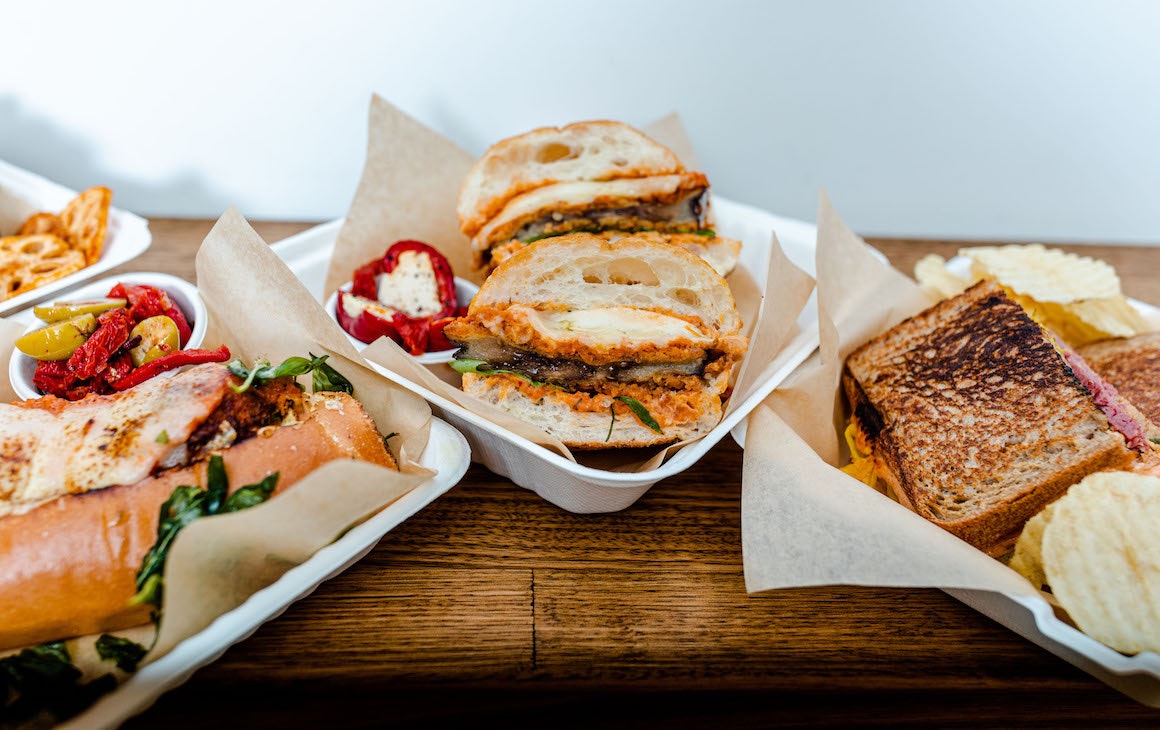 a few sandwiches from Oh So Deli