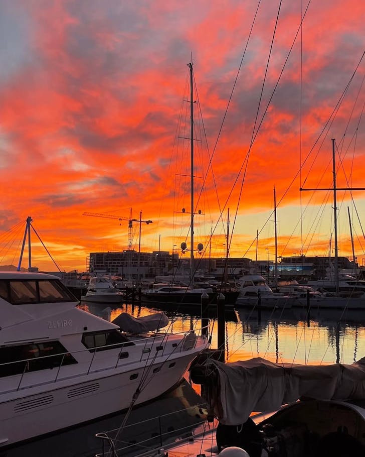This is the sort of sunset view you can expect when dining at Onemata. 