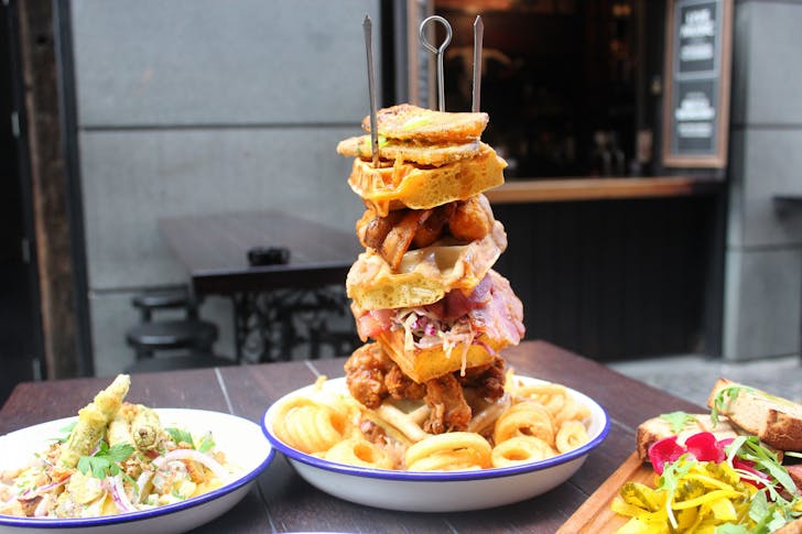 britomarts orleans restaurant is serving a waffle stack
