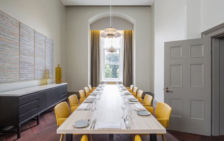 a long table inside a heritage room at Post