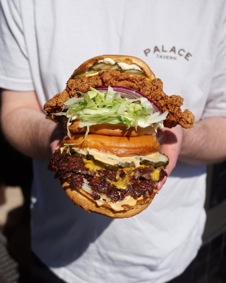 Burgers upon burgers at Palace Tavern. 