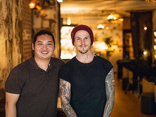 Dany and Theo stand in Panacea.