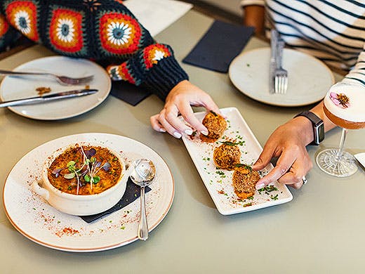 We tuck into some light bites at Paname Social on Lorne Street.