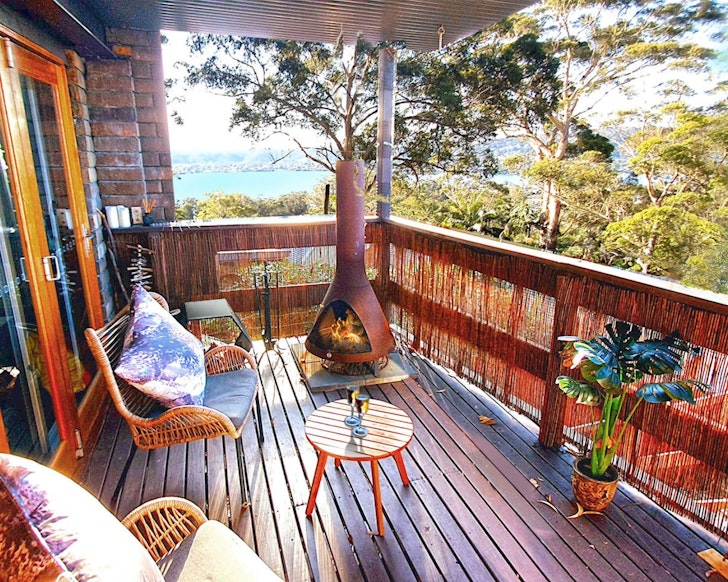 A view from the balcony at Panorama Terrace Treetop Getaway best treehouse Airbnbs NSW