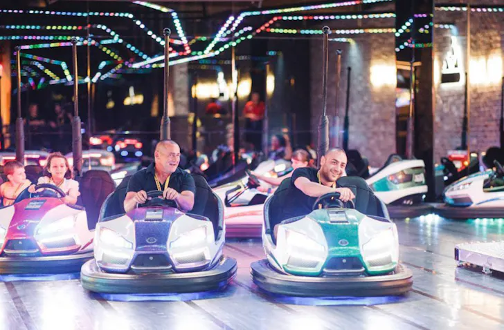 Dodgem cars at Timezone