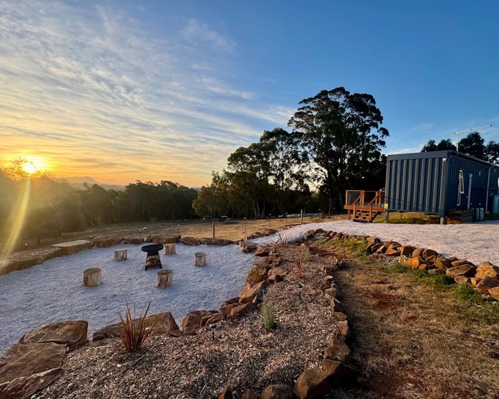 Paradise at Prout tiny house, one of the best farm stays in Tasmania