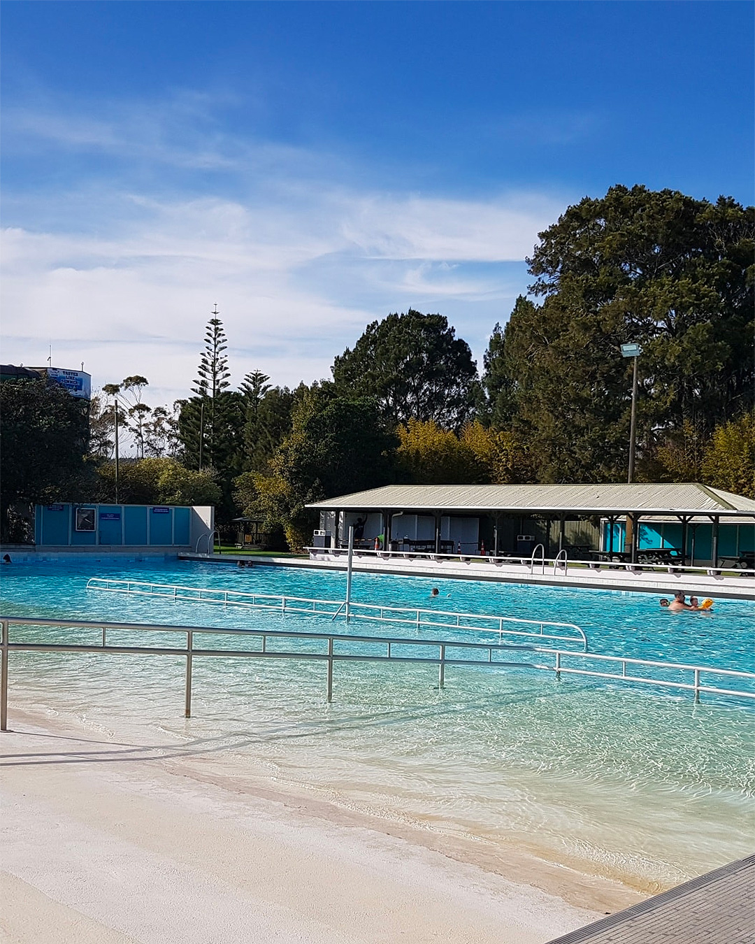 The outdoor pool at Parakai Springs swimming pool in Auckland.