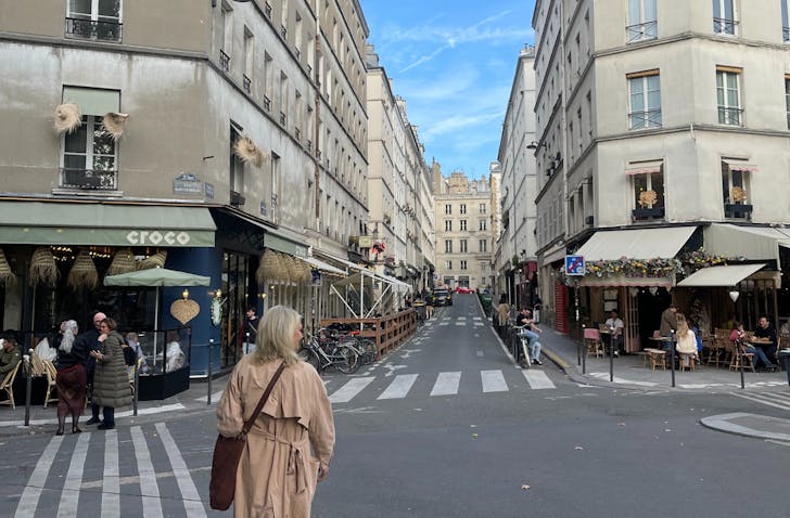 Paris street café scene