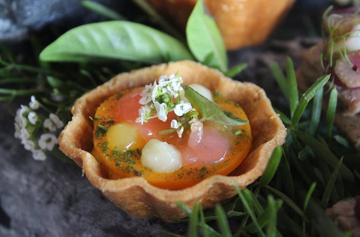 A delicate bite at the Park Hyatt.