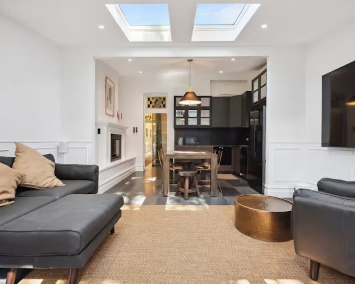 The living space at Paton House kid friendly Airbnb in Perth