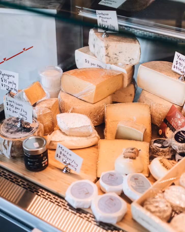 Cheese with prices.